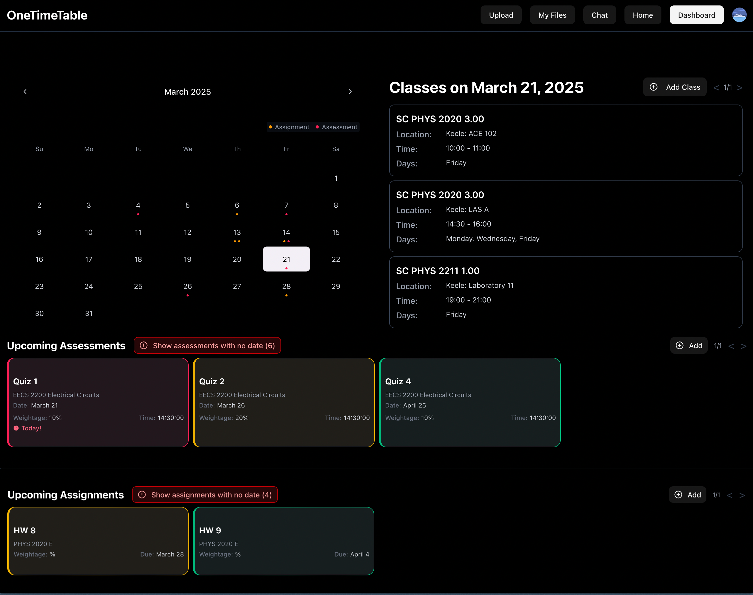 OneTimeTable Image