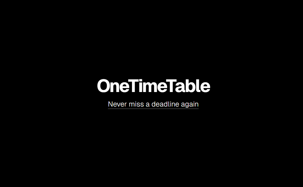 OneTimeTable Image